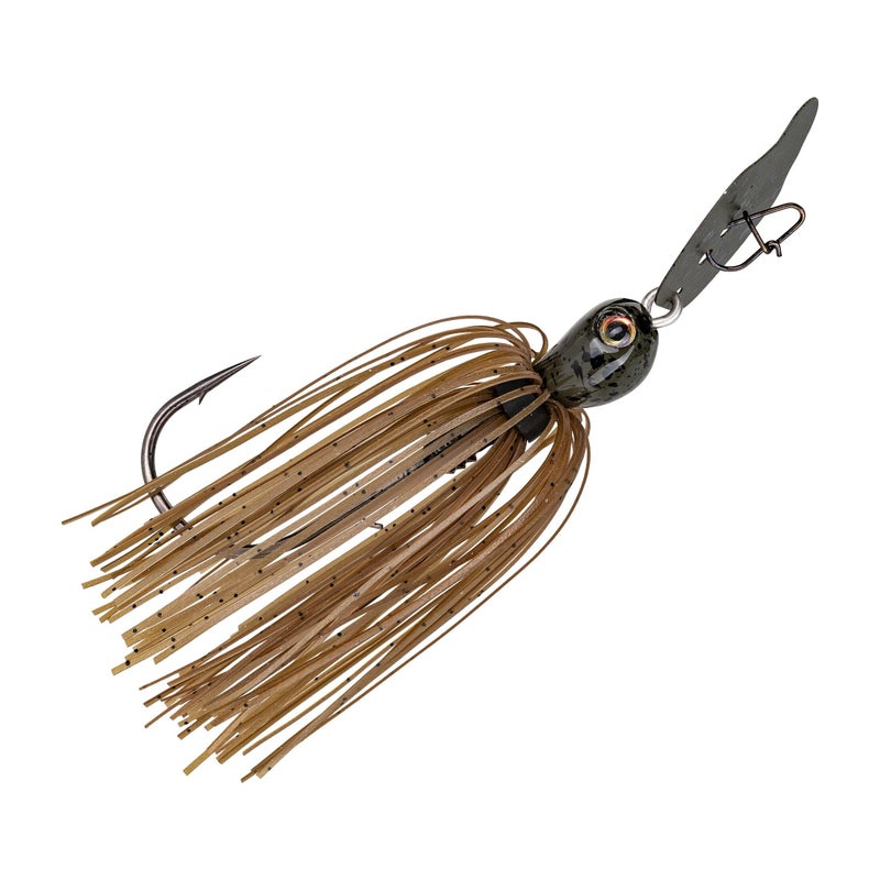 Strike King (TCVSJ38-465) Thunder Cricket Vibrating Swim Jig Fishing Lure, 46 - Green Pumpkin, 3/8 oz, Ultra-Stiff Stainless Steel Blade - Image 3
